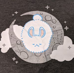 Meyoco Moon Rabbit grey crop top